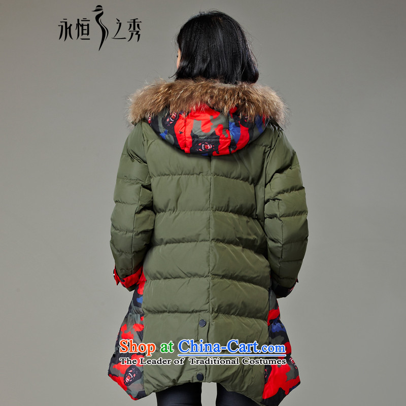The Eternal Soo-to increase women's code 200 catties cotton coat coat 2015 winter clothing new product expertise mm thick, Hin thin sister, Ms. cotton long jacket army green 4XL, eternal Soo , , , shopping on the Internet