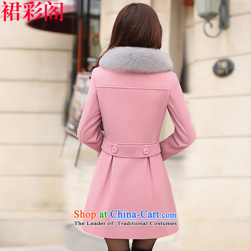 The cloak-thick winter female? skirt Multimedia Room 2015 Korean version of the new gross?   Gross? female jacket coat in long 5048 XL, skirts multimedia cabinet pink shopping on the Internet has been pressed.
