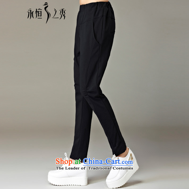 The Eternal Soo-to increase women's code 200 catties, forming the pants 2015 Fall/Winter Collections thick mm sister leisure castor trousers thick, Hin thin new long trousers, black 4XL, eternal Soo , , , shopping on the Internet