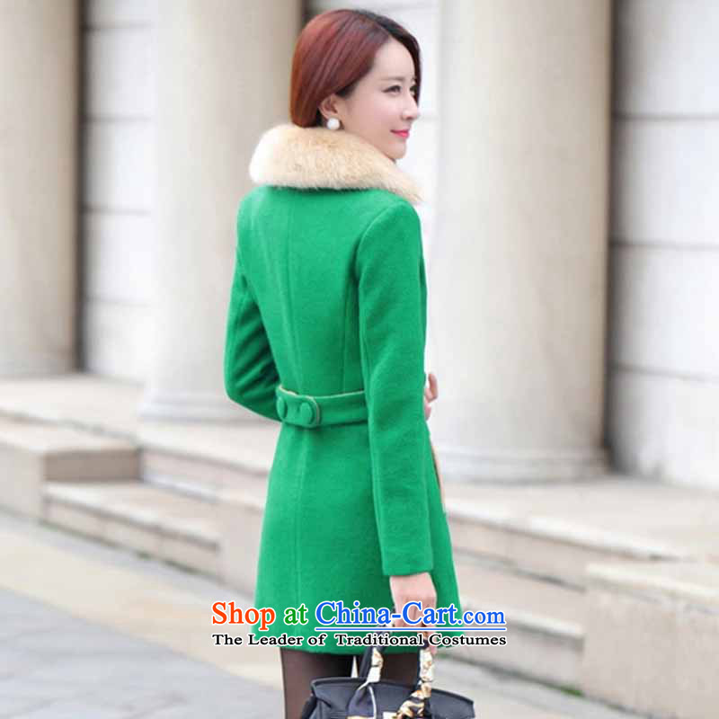Multimedia 2015 autumn and winter zi gross?   in the Korean version of the jacket long coats of female green , then the mine color (ZICAI) , , , shopping on the Internet