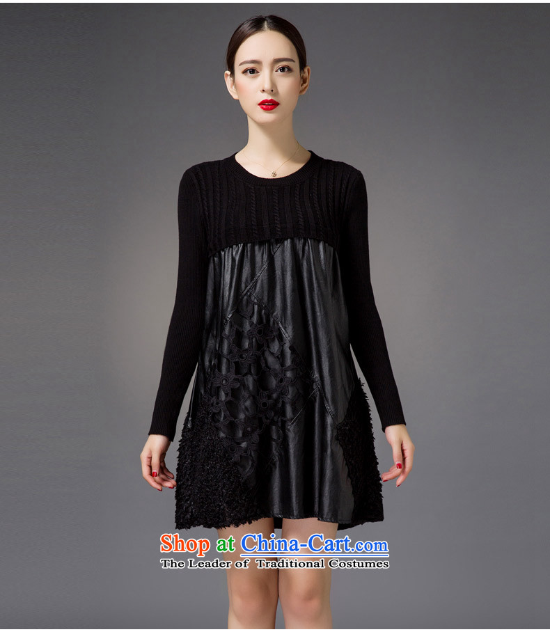 Gigi Lai Ki 2015 won the autumn and winter new larger female thick MM loose video thin dresses 951 black color pictures, prices, XXXL brand platters! The elections are supplied in the national character of distribution, so action, buy now enjoy more preferential! As soon as possible.