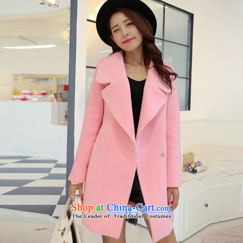 Great poem of 2015 Women's winter coats on new)? female new coats female long-sleeved gross? a jacket coat in the medium to long term, of the female pink (thick cotton plus )M, fare is not great poem of (ZUOSHIMEI) , , , shopping on the Internet