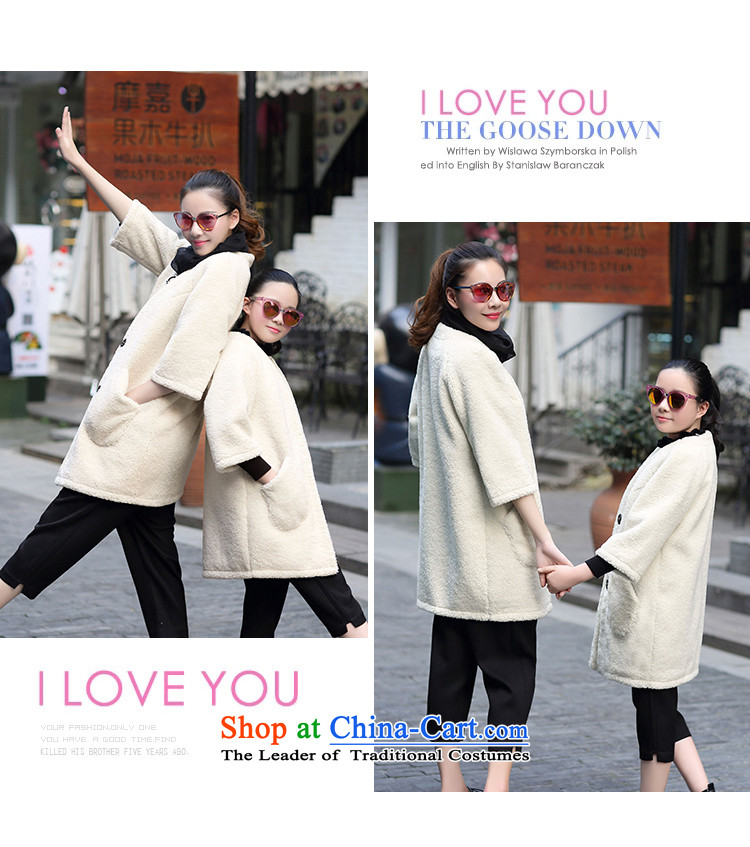 The Champs Elysees Honey Love 2015 autumn and winter new parent-child replace Ms. Lamb Wool coat short of liberal? leisure sweet air 7 cuff a wool coat m white baby XL Photo, prices, brand platters! The elections are supplied in the national character of distribution, so action, buy now enjoy more preferential! As soon as possible.