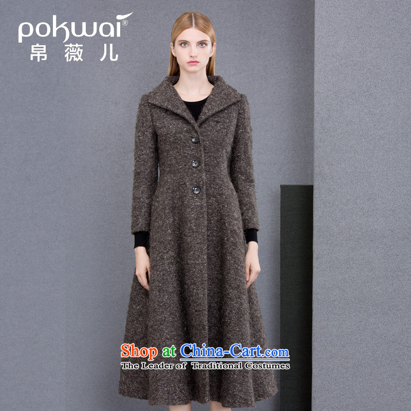 The Hon Audrey Eu Yuet-yung 2015 9POKWAI_ autumn and winter western original design long hair? coats gray M