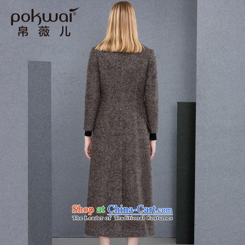 The Hon Audrey Eu Yuet-yung 2015 9POKWAI/ autumn and winter Western big original design long coats , gray hair? MS AUDREY EU-POKWAI silk) , , , shopping on the Internet