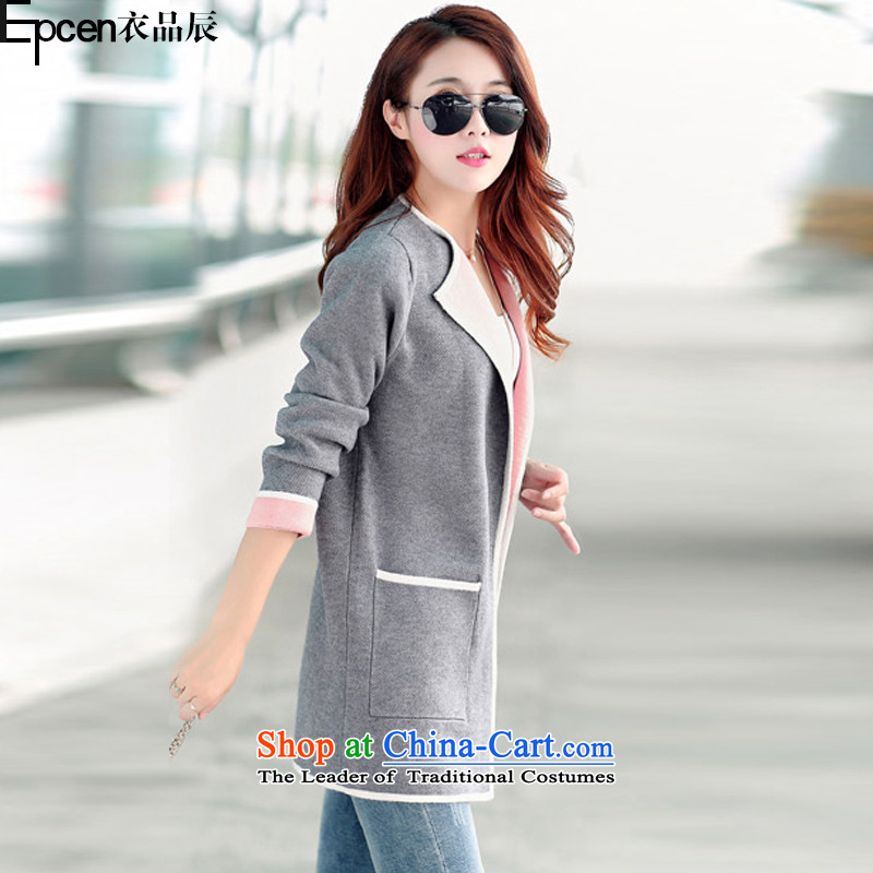 Yi Jin (epcen No. 2015 Autumn) female new Korean version in the relaxd long wind jacket GD9151 Gray L, Yi Jin (epcen NO.) , , , shopping on the Internet