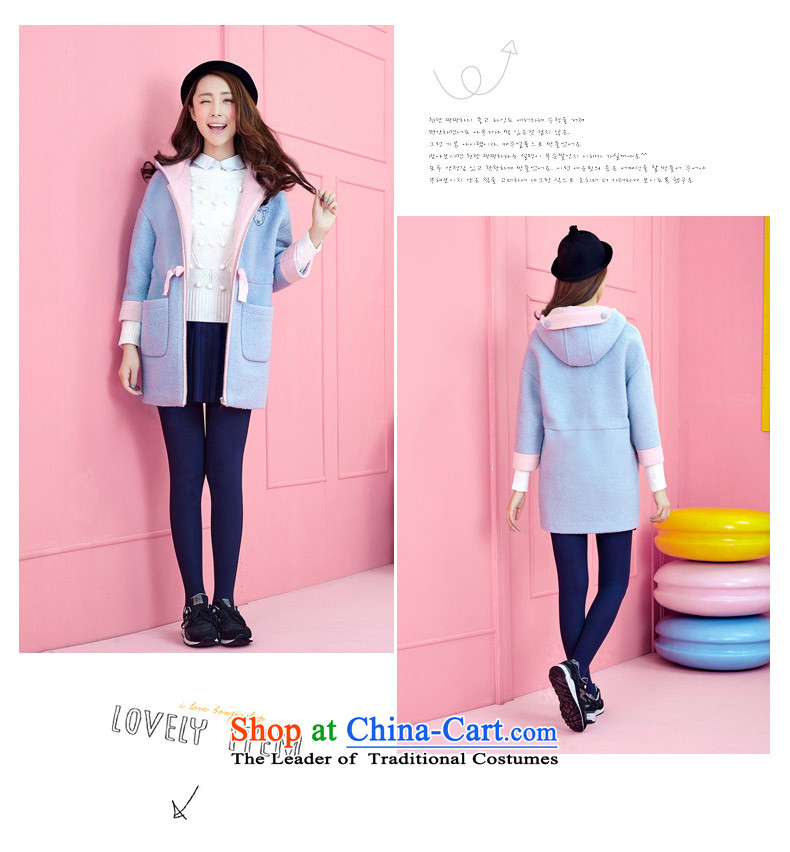 Ivan Philip girls wool coat 2015 Winter? New adolescent girls in middle and high school students in the Cap long thick a jacket light blue L picture, prices, brand platters! The elections are supplied in the national character of distribution, so action, buy now enjoy more preferential! As soon as possible.