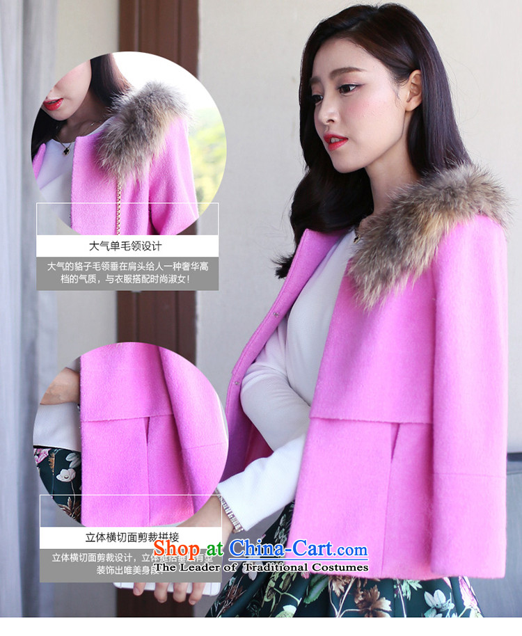 Lai 2015 autumn and winter and new gross shortage of female jacket? Korean aristocratic temperament wool coat girl with true? Nuclear Sub gross collar Short Sleeve Jacket in red L picture, prices, brand platters! The elections are supplied in the national character of distribution, so action, buy now enjoy more preferential! As soon as possible.