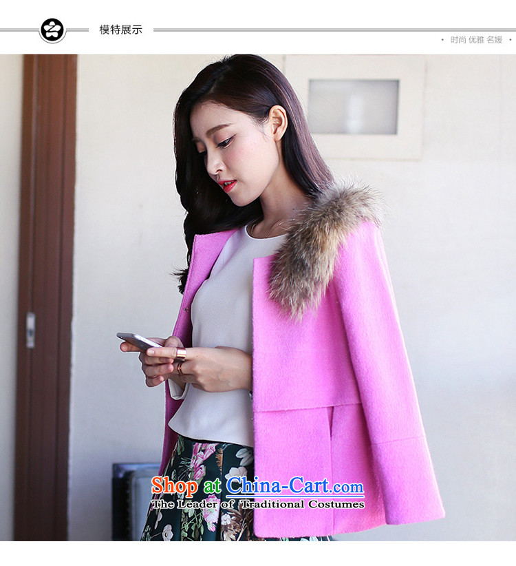 Lai 2015 autumn and winter and new gross shortage of female jacket? Korean aristocratic temperament wool coat girl with true? Nuclear Sub gross collar Short Sleeve Jacket in red L picture, prices, brand platters! The elections are supplied in the national character of distribution, so action, buy now enjoy more preferential! As soon as possible.