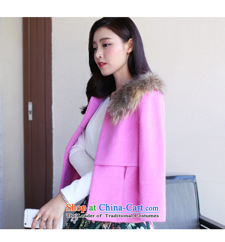 Lai 2015 autumn and winter and new gross shortage of female jacket? Korean aristocratic temperament wool coat girl with true? Nuclear Sub gross collar Short Sleeve Jacket in red L picture, prices, brand platters! The elections are supplied in the national character of distribution, so action, buy now enjoy more preferential! As soon as possible.