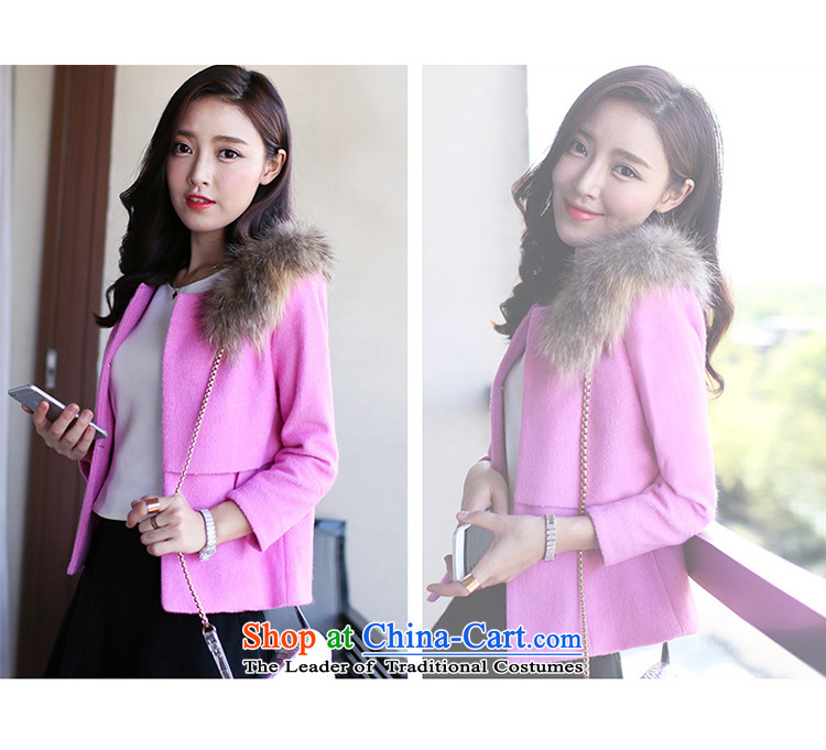 Lai 2015 autumn and winter and new gross shortage of female jacket? Korean aristocratic temperament wool coat girl with true? Nuclear Sub gross collar Short Sleeve Jacket in red L picture, prices, brand platters! The elections are supplied in the national character of distribution, so action, buy now enjoy more preferential! As soon as possible.
