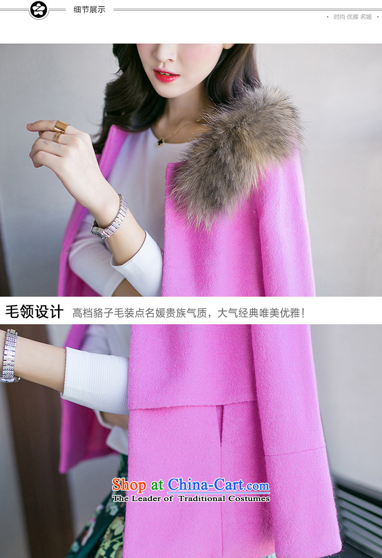 Lai 2015 autumn and winter and new gross shortage of female jacket? Korean aristocratic temperament wool coat girl with true? Nuclear Sub gross collar Short Sleeve Jacket in red L picture, prices, brand platters! The elections are supplied in the national character of distribution, so action, buy now enjoy more preferential! As soon as possible.