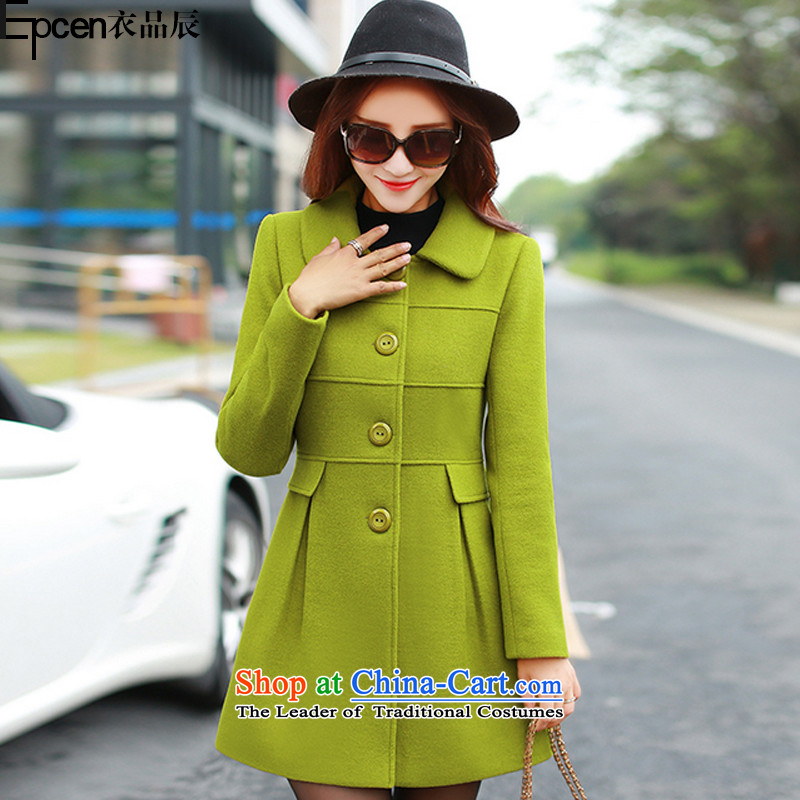 Yi Jin (epcen No. 2015), autumn and winter new products Women warm gross a wool coat FF5045 green XL, Yi Jin (epcen NO.) , , , shopping on the Internet