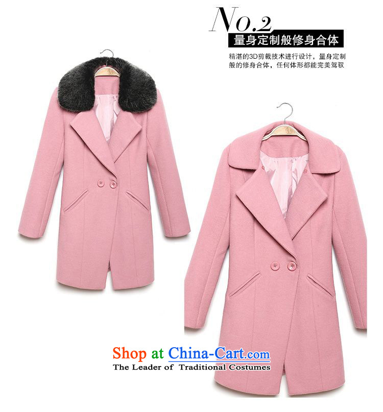Gil Miciu 2015 autumn and winter coats new? female Korean version of the long hair? 