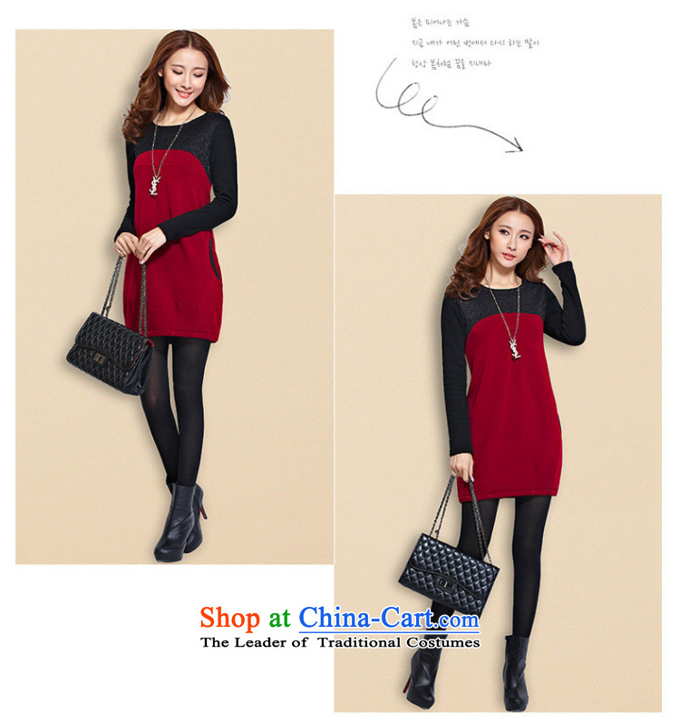 Morning to 2015 autumn and winter new Korean version of large numbers of ladies wear skirt the lint-free thick Sau San video lace thin stitching skirt wear long-sleeved skirt 2XL( wine red 135-150 recommended) pictures, price catty, brand platters! The elections are supplied in the national character of distribution, so action, buy now enjoy more preferential! As soon as possible.