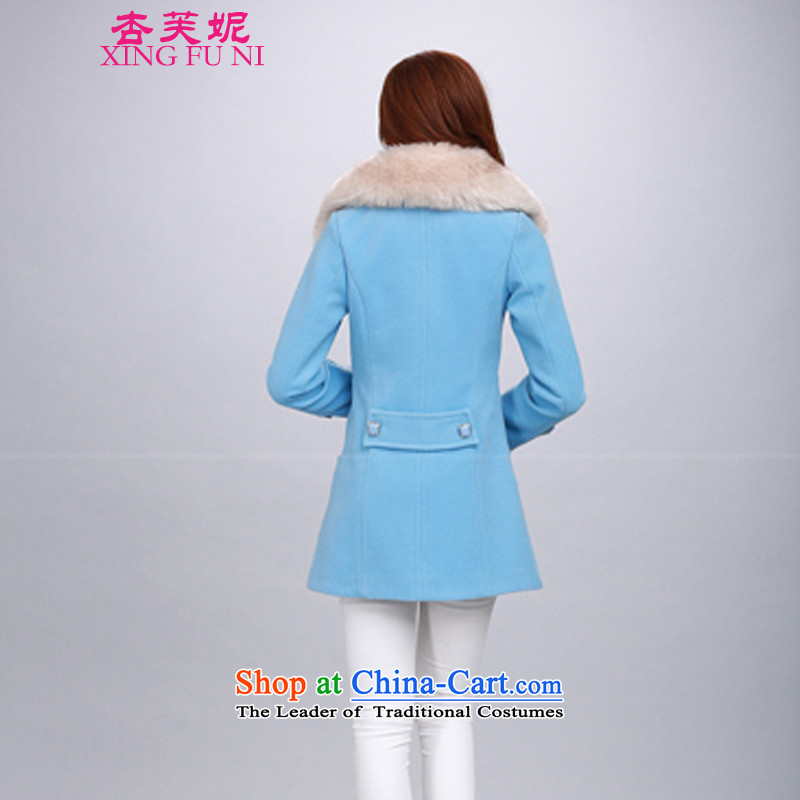 All New 2015 Daphne female autumn and winter coats in gross? long hair? coats of Sau San commuter long-sleeved sweater female red XXL, apricot Daphne XINGFUNI () , , , shopping on the Internet