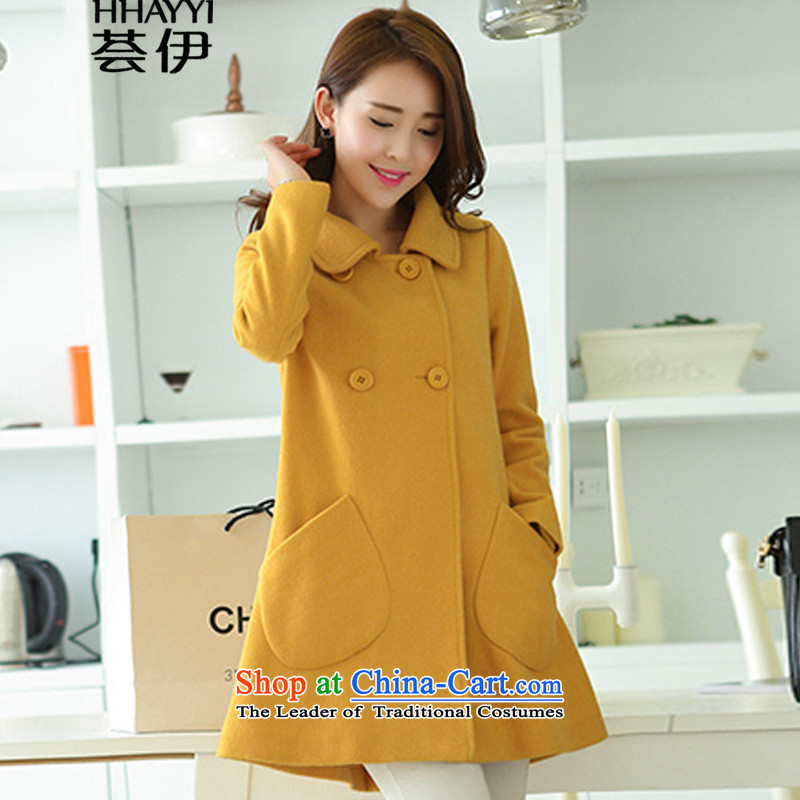 Aloe vera, code blouses 2015 Fall_Winter Collections new expertise to increase gross mm coat female HY1291? yellow?L