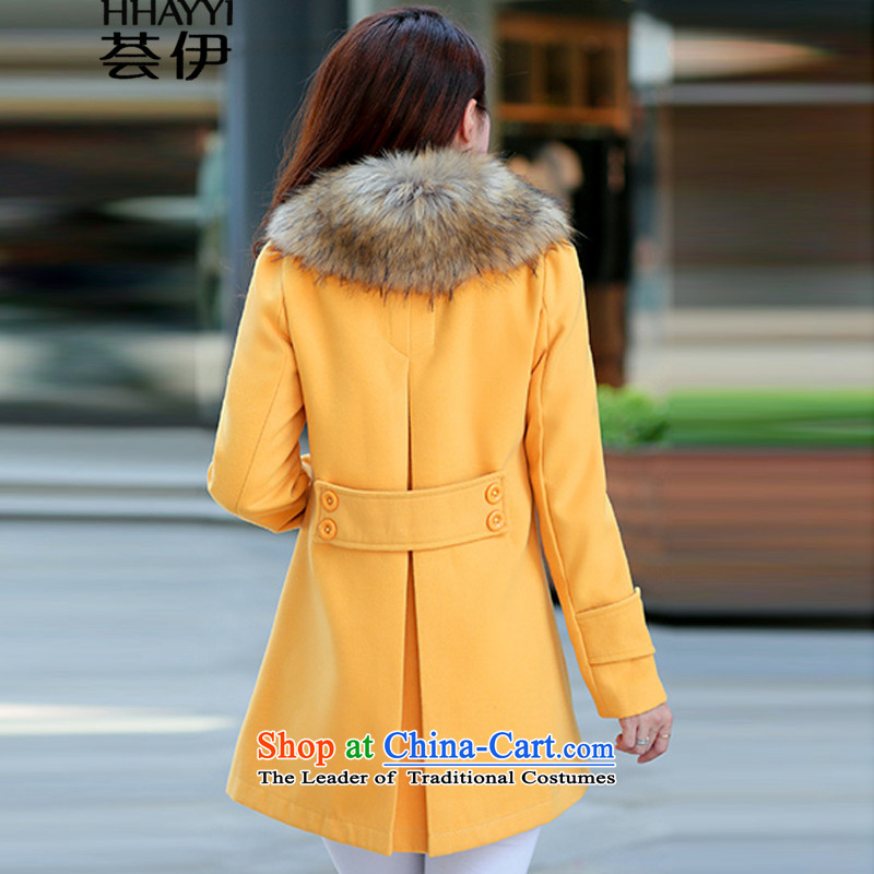 Aloe vera, 2015 autumn and winter new Korean female coats of Sau San Mao? In long thick coat jacket HY1282 Ms. gross? ore Wong , L, aloe vera HHAYYI () , , , shopping on the Internet