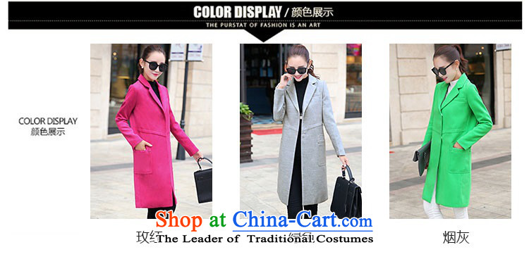 Gil Wo Ika 2015 autumn and winter new stylish ultra long suit for Sau San leisure wool a wool coat gross? female jacket Sleek and versatile Smoke Gray XL Photo, prices, brand platters! The elections are supplied in the national character of distribution, so action, buy now enjoy more preferential! As soon as possible.
