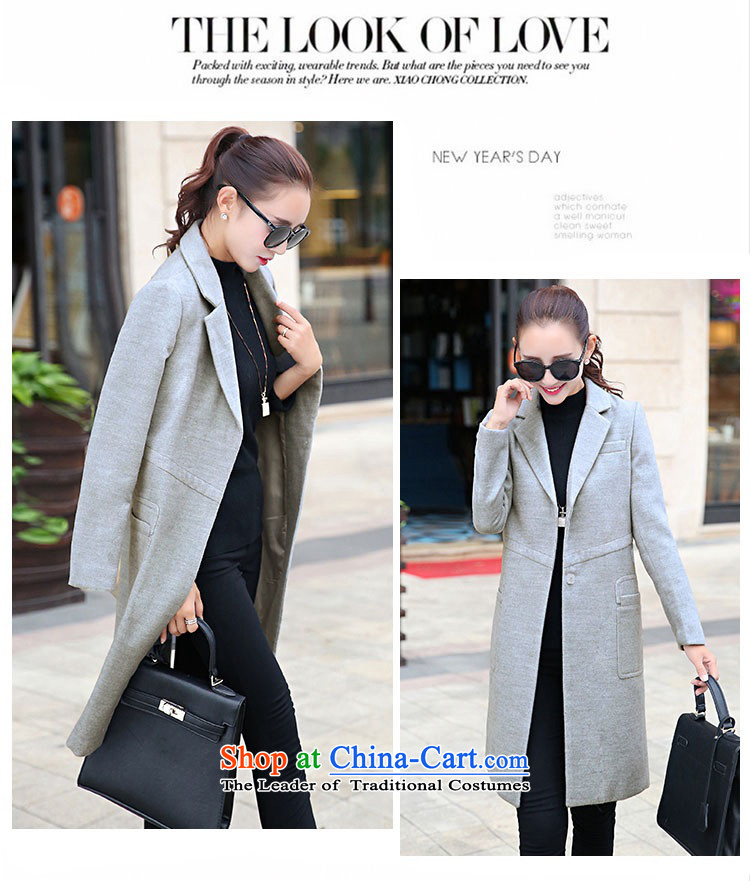 Gil Wo Ika 2015 autumn and winter new stylish ultra long suit for Sau San leisure wool a wool coat gross? female jacket Sleek and versatile Smoke Gray XL Photo, prices, brand platters! The elections are supplied in the national character of distribution, so action, buy now enjoy more preferential! As soon as possible.