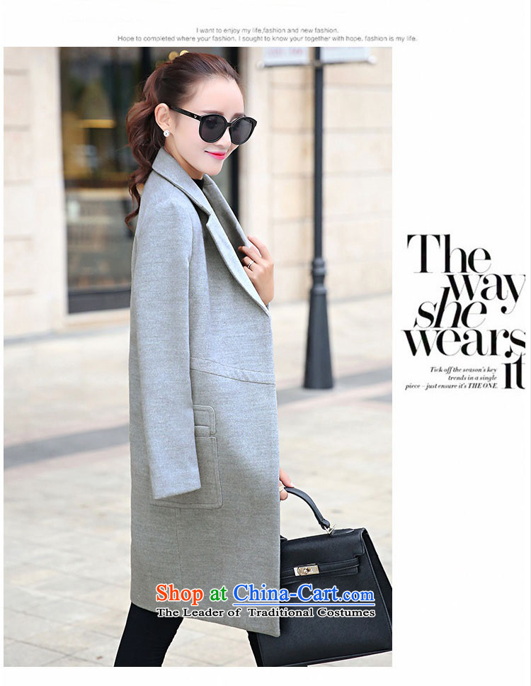 Gil Wo Ika 2015 autumn and winter new stylish ultra long suit for Sau San leisure wool a wool coat gross? female jacket Sleek and versatile Smoke Gray XL Photo, prices, brand platters! The elections are supplied in the national character of distribution, so action, buy now enjoy more preferential! As soon as possible.