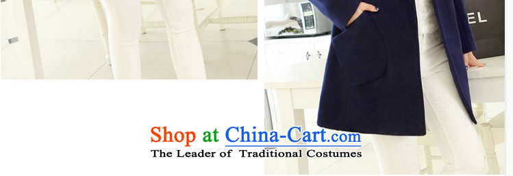 Euro 2015 yarn covered by the autumn and winter new gross jacket version won? long loose video thin coat cloak?? jacket women larger navy XXXL picture, prices, brand platters! The elections are supplied in the national character of distribution, so action, buy now enjoy more preferential! As soon as possible.