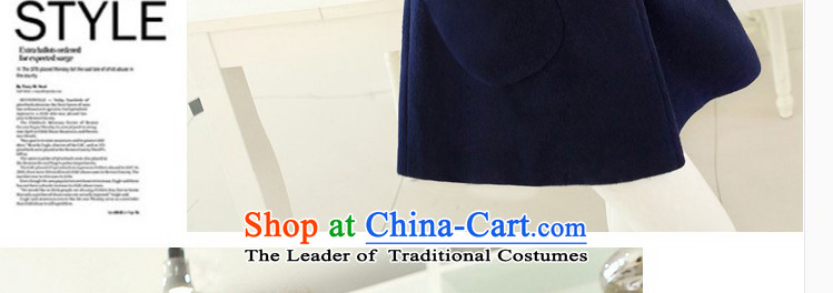 Euro 2015 yarn covered by the autumn and winter new gross jacket version won? long loose video thin coat cloak?? jacket women larger navy XXXL picture, prices, brand platters! The elections are supplied in the national character of distribution, so action, buy now enjoy more preferential! As soon as possible.