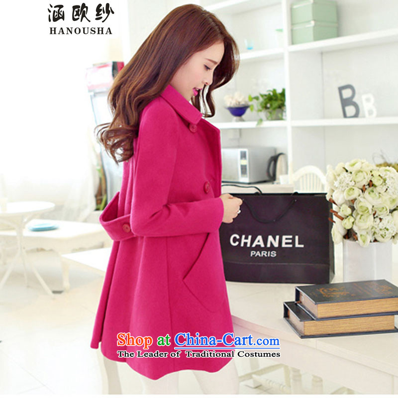Euro 2015 yarn covered by the autumn and winter new gross jacket version won? long loose video thin coat cloak?? jacket women larger navy XXXL, covered by OSCE yarn (hanousha) , , , shopping on the Internet