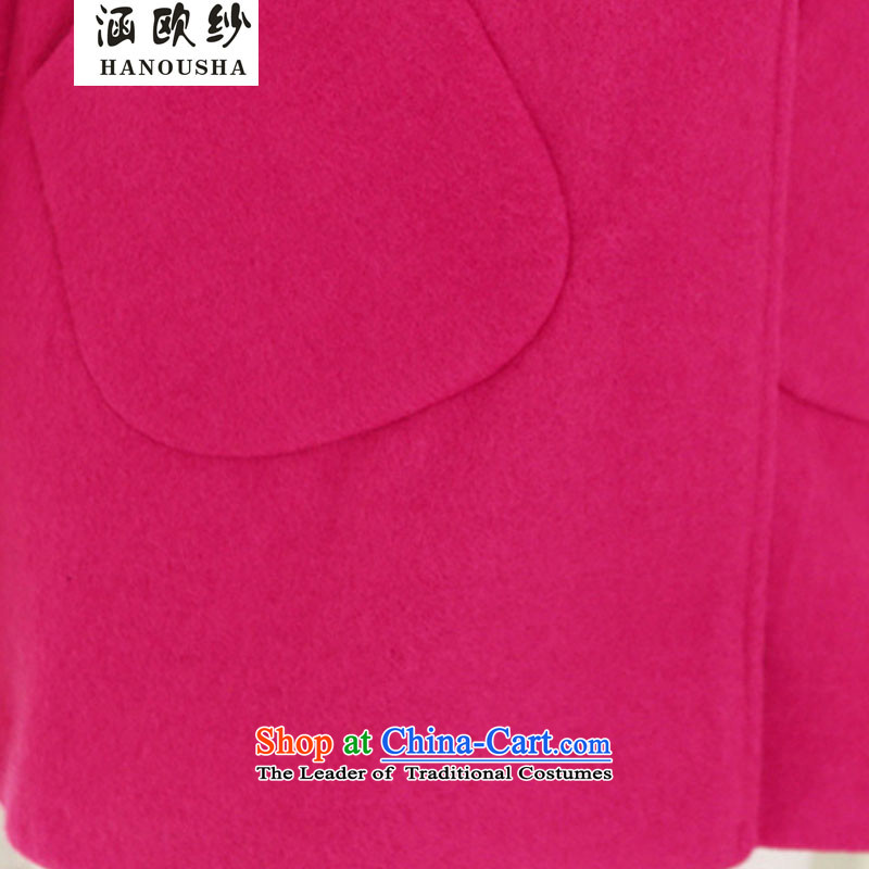 Euro 2015 yarn covered by the autumn and winter new gross jacket version won? long loose video thin coat cloak?? jacket women larger navy XXXL, covered by OSCE yarn (hanousha) , , , shopping on the Internet