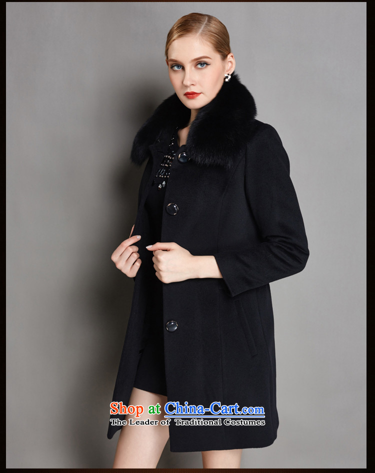L-woo and purchase high-end women 2015 winter clothing new fox gross Washable Wool Sleeve Cashmere wool coat? long black XL Sau San Picture, prices, brand platters! The elections are supplied in the national character of distribution, so action, buy now enjoy more preferential! As soon as possible.