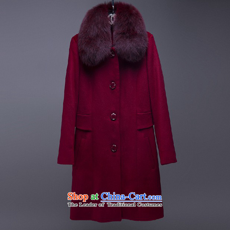 L-woo and purchase high-end women 2015 winter clothing new fox gross Washable Wool Sleeve Cashmere wool coat? long black XL, Sau San Yu Xu Jialu and l , , , shopping on the Internet
