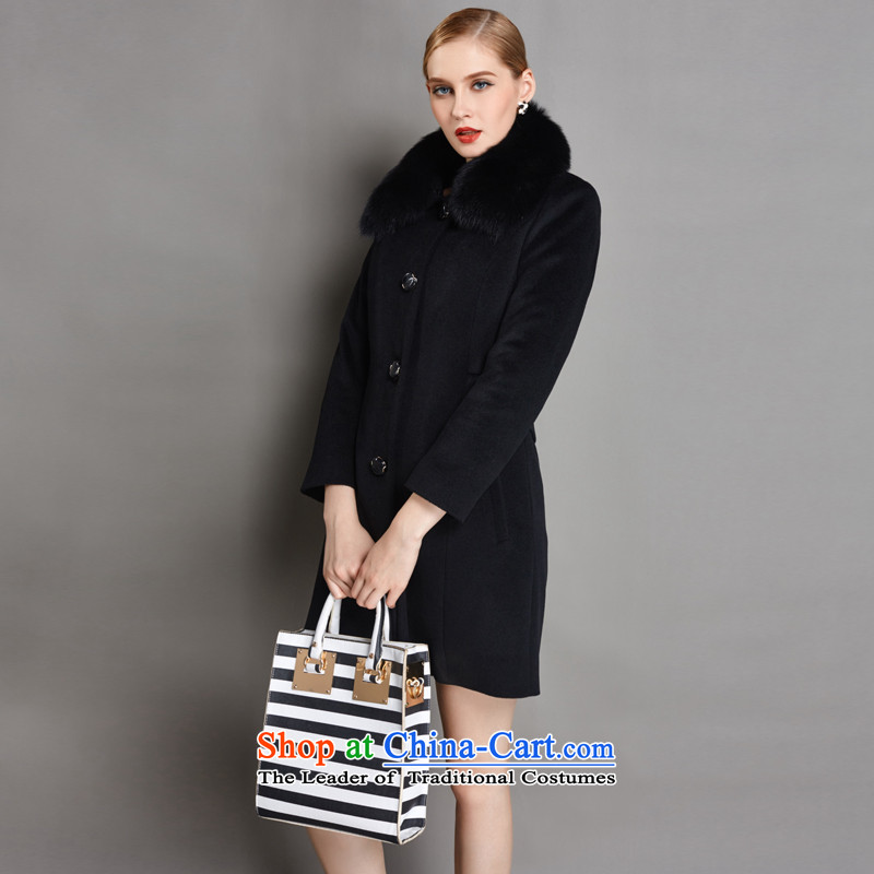 L-woo and purchase high-end women 2015 winter clothing new fox gross Washable Wool Sleeve Cashmere wool coat? long black XL, Sau San Yu Xu Jialu and l , , , shopping on the Internet