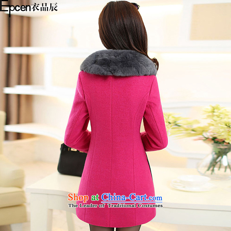 Yi Jin (epcen No. 2015), autumn and winter new products in the women's long coats thick wind)? BH6111 jacket of red , L, Yi Jin (epcen NO.) , , , shopping on the Internet