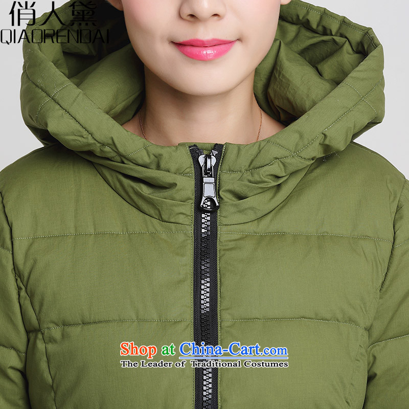 For people with thick mm2015 winter clothing new cotton coat jacket Korean female cotton large long loose in the female video thin thick black robe 3XL, for people (QIAORENDAI DOI) , , , shopping on the Internet