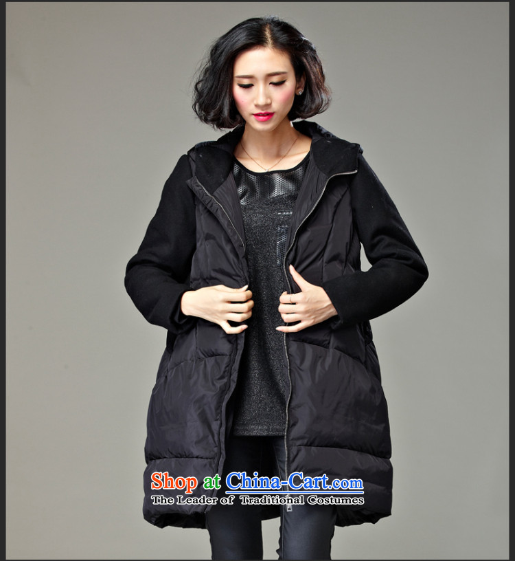 Curry murmured cotton coat larger female autumn and winter new increase to a thin black XXXXL video picture, prices, brand platters! The elections are supplied in the national character of distribution, so action, buy now enjoy more preferential! As soon as possible.