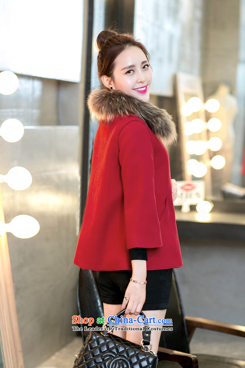Arthur magic yi 2015 autumn and winter for women Korean small incense wind-thick cloak? jacket bourdeaux gross L picture, prices, brand platters! The elections are supplied in the national character of distribution, so action, buy now enjoy more preferential! As soon as possible.