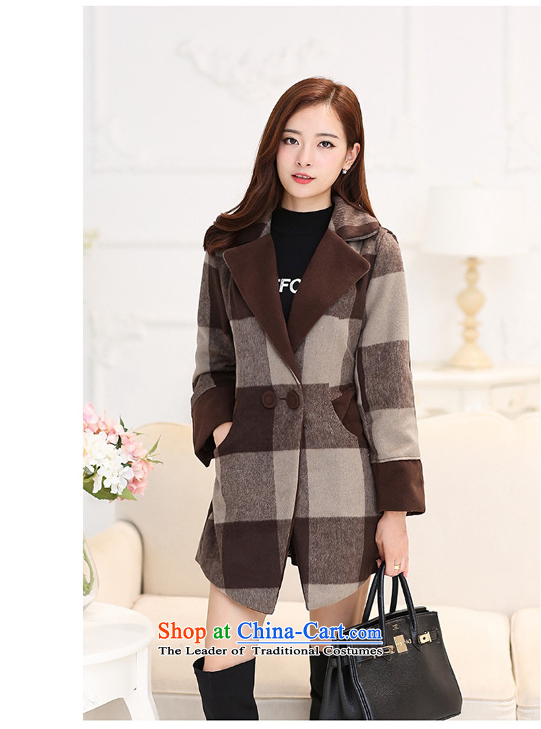 The Multimedia Room 2015 Is skirt coats female Korean winter thickened the new grid gross? 