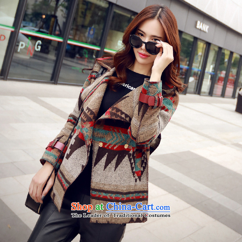 Sin has loaded the autumn and winter 2015 new Korean fashion arts gross retro look Sau San? female picture    , color jacket sin has shopping on the Internet has been pressed.