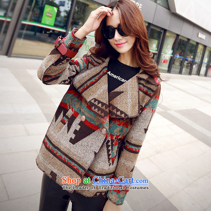 Sin has loaded the autumn and winter 2015 new Korean fashion arts gross retro look Sau San? female picture    , color jacket sin has shopping on the Internet has been pressed.
