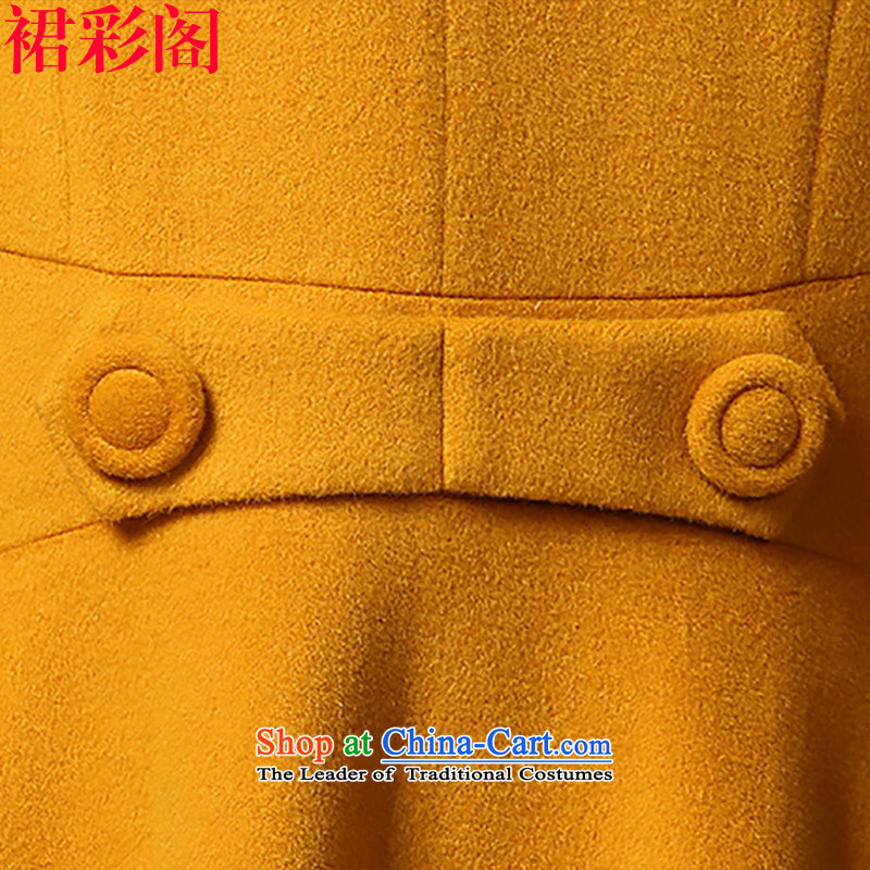 The Multimedia Room 2015 Is skirt coats female Korean winter thick new gross?   Gross? female jacket coat in long 1609 turmeric yellow color Pavilion , , , L, skirts shopping on the Internet