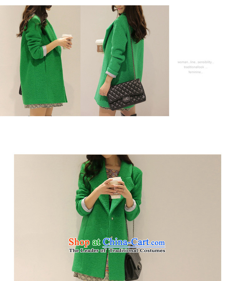 The 2015 autumn new thousands of Ms. coats in long? woolen coat women a round-neck collar gross jacket elegant green? M picture, prices, brand platters! The elections are supplied in the national character of distribution, so action, buy now enjoy more preferential! As soon as possible.
