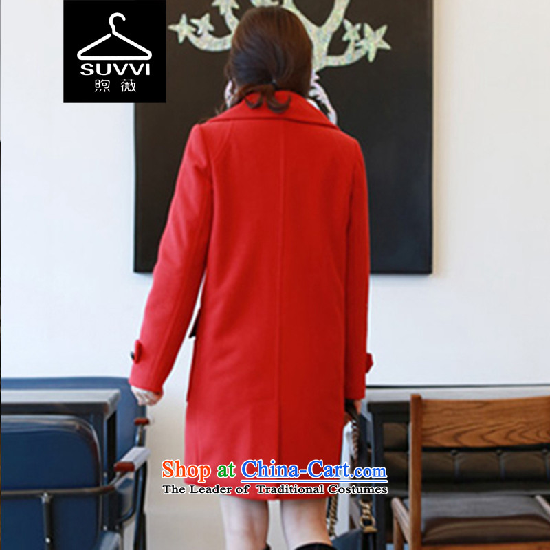 Ms Audrey EU SUVVI sunbeams 2015 winter clothing new liberal double-a wool coat female red XL, Xu Wei (SUVVI) , , , shopping on the Internet