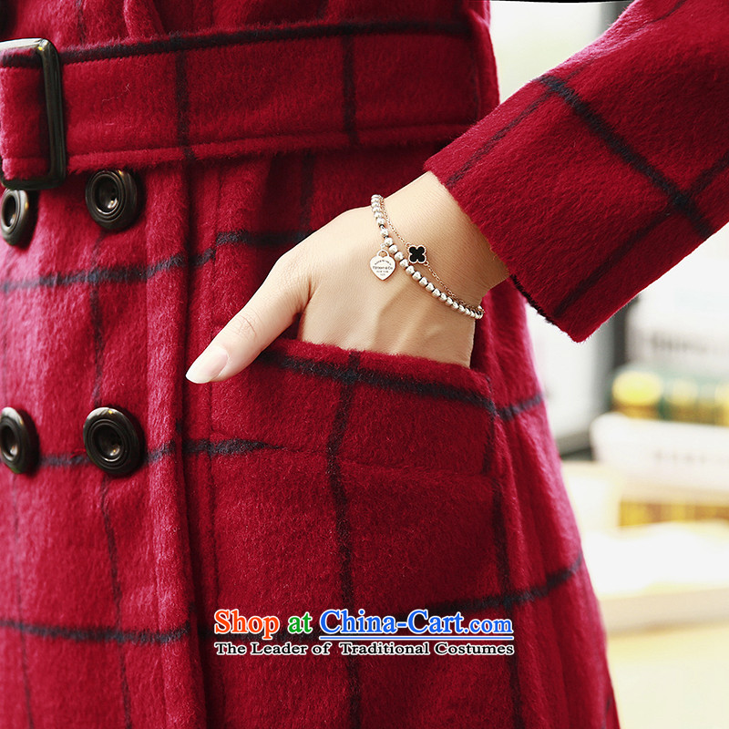 Mini-filled style 2015 autumn and winter coats gross new female Korean?   double-gross? 8802 Red, M, coat mini-filled style (mi yang feng qing) , , , shopping on the Internet