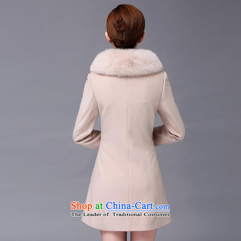 On the basis of Yan Yi are 2015 Fall/Winter Collections Of new women's Korean fashion in the thin long graphics Sau San gross coats female F2367? m White XL, under favorable Yi are , , , shopping on the Internet