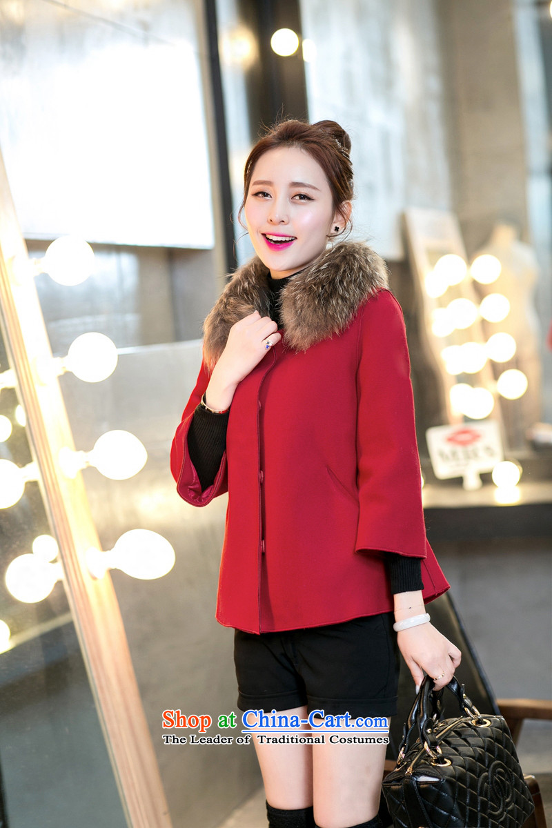 Arthur magic yi 2015 autumn and winter for women Korean small incense wind-thick cloak? jacket bourdeaux gross S picture, prices, brand platters! The elections are supplied in the national character of distribution, so action, buy now enjoy more preferential! As soon as possible.