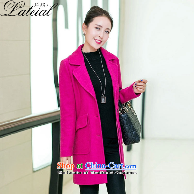 Pull economy- 2015 autumn and winter new women's winter coats female hair)??. Made from the Korean version of the jacket long coats of red , L-zp6906 economy (lateial) , , , shopping on the Internet