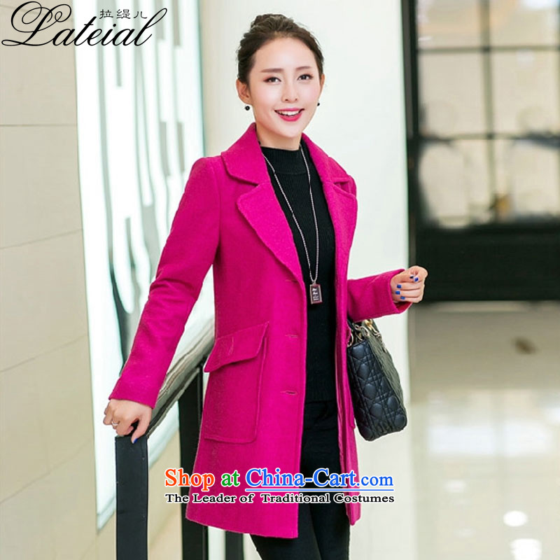 Pull economy- 2015 autumn and winter new women's winter coats female hair)??. Made from the Korean version of the jacket long coats of red , L-zp6906 economy (lateial) , , , shopping on the Internet