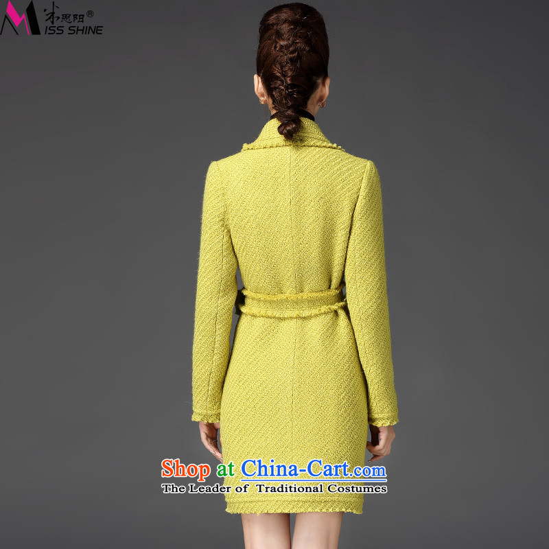 Meath Yang original western diamond winter 2015 winter new products in the video thin beauty long-sleeved long hair? female yellow jacket XL, m Cisco Yang (missshine) , , , shopping on the Internet