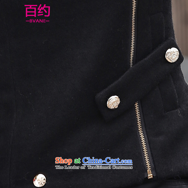 About the New 2015, hundreds of autumn and winter load sense of gross coats female Korean version of this stylish collar zip jacket, black M 100 short (BVANE about shopping on the Internet has been pressed.)