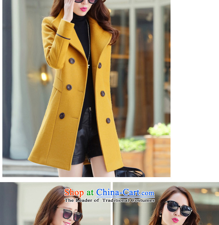 Card stock land 2015 autumn and winter new Korean version in the Sau San long large female double-coats female ez5296 gross? wine red L picture, prices, brand platters! The elections are supplied in the national character of distribution, so action, buy now enjoy more preferential! As soon as possible.